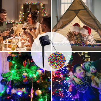 100 Led RGB Solar 12m