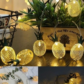 2m 10 Led 2 Kademeli Ananas Işık Pilli