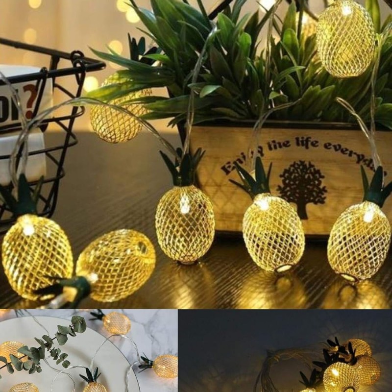 2m 10 Led 2 Kademeli Ananas Işık Pilli