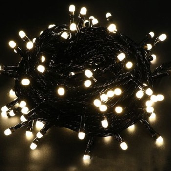 5m Boncuk Lamba Gün Işığı 8 Fonksiyon 100 Led Fişli Siyah Kablo